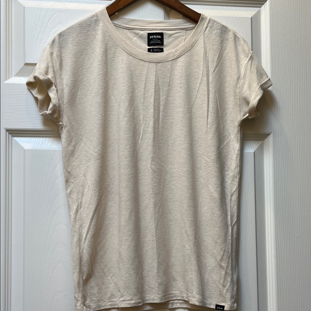 Prana Off-White Short Sleeve Tee